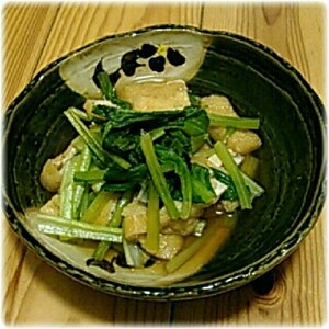 簡単一品♪小松菜と油揚げの煮物